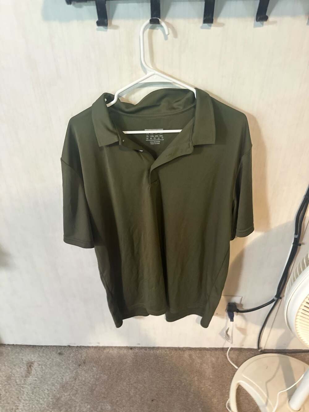 Men's Olive Drab Green Performance Quick-Dry Polo Shirt